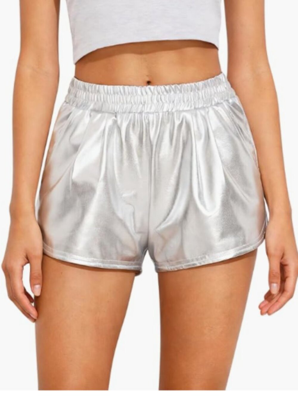 NWT Women's Metalic Shorts Size Large